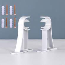 1 Paar Gardinenstangen-Seitenhalterung, schweres Aluminiumlegierung Zubehör, erfordert Montage mit Bohren