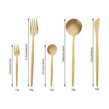 TFCFL 90PCS Gold Dinnerware Set, Gold Flatware Cutlery Set, Stainless Steel Utensils Set For Home Restaurant