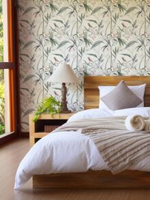 1 卷/45 厘米 * 100 厘米 树枝上的小鸟和树叶，复古插画风格适用于家庭装饰、厨柜、桌椅、房间背景、家庭装修、DIY、防水、防污、易清洁、自粘、即撕即贴壁纸、墙贴、壁纸墙贴房间装饰墙面装饰浴室装饰墙面艺术家居装饰客厅墙纸房屋装饰卧室装饰房间装饰用品客厅装饰壁纸 - 彩色 - 查看 10