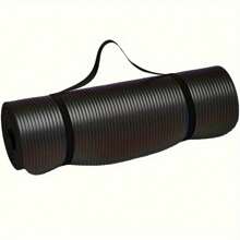 1 pieza Esterilla de yoga extra gruesa antideslizante - Esterilla de ejercicio con absorción de impactos, con correa de transporte, apta para yoga, pilates, fitness y danza - Para entusiastas del yoga y amantes del fitness - Para entrenamiento en el hogar y el estudio