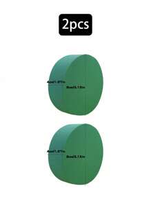 10pcs/8pcs/1pc/2pcs/4pcs/6pcs 5.51inch*3.14inch*1.77inch -Wet And Dry Flower Foam Brick, Green Polystyrene Foam Block For Flower Arrangement, Plant Decoration And Handicrafts, Spring Flower Arrangement And Handicrafts,The Corners Are Slightly Collapsed, Please Don't Take Pictures If You Mind - Round - View 15