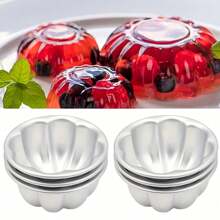 2 peças/5 peças/10 peças, Forma de Bolo, Forma de Mini Pudim, Forma de Geléia, Forma de Doce, Formato de Flor de Abóbora Anti-Aderente, Muito Adequado para Comemorações de Aniversário, Suprimentos para Assar Bolos