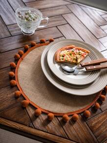 1 pezzo Runner da tavolo da cucina decorato pompon tavolo moderno tessuto per tavolo da pranzo da cucina