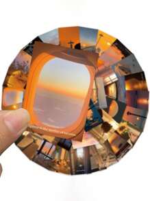 60pcs Sunset Retro Decorative Stickers, Elegant Sunset Ambiance Stickers For Planner, Notebook, Fridge, Waterproof Stickers, Sunset Decor Cards, Wall, Bedroom, Postcards, Photo Frames, High-Quality Sunset Stickers Room Decor Home Decor Wall Stickers Wall Decor