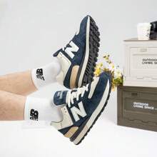 New Balance NB 574LG 系列复古跑鞋，休闲运动鞋，男女通用 - 藏蓝色 - 查看 6