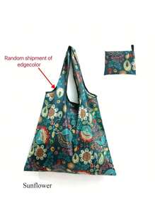 1 件动物水果购物袋杂货袋可折叠尼龙可洗超大可爱手提包购物用品可爱节日袋带手柄大号布礼品袋可爱杂货袋 - 彩色 - 查看 11