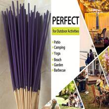 20/120 Pcs Lavender Incense Sticks, Natural Bamboo Sticks, Handmade Aromatherapy For Relaxation, Focus, Rejuvenation, Sensory Enjoyment, Meditation And Yoga, Long-Lasting Fragrance, Suitable For Air Purification, Sleep And Relaxation, Especially In Summer