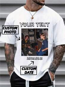Bedrucktes Herren T-Shirt in Große Größen, Vintage Stil der Straße, selbstbewusst & unentschuldigend: Bedruckte T-Shirts mit Ihren Texten/Fotos für große Kerle, die die Straßen beherrschen - Ihre Nachricht, Ihr Foto (bis 6XL), vielseitig einsetzbar für Fitnessstudio/Club/Hip Hop etc.