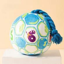 PETSIN Cartoon Pattern Dog Toy Ball With Rope, Squeaky, Durable, Interactive, Suitable For Training And Entertaining Small To Medium Dogs - Multicolor - View 9