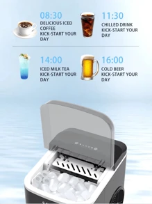 SOKANY Ice Maker Machine, Countertop Ice Maker, 9 Ice Cubes In 6 Mins, 12 KG In 24Hrs, With Ice Scoop And Basket, Portable Ice Cube Maker Machine For Home/ Kitchen/ Office/ Bar