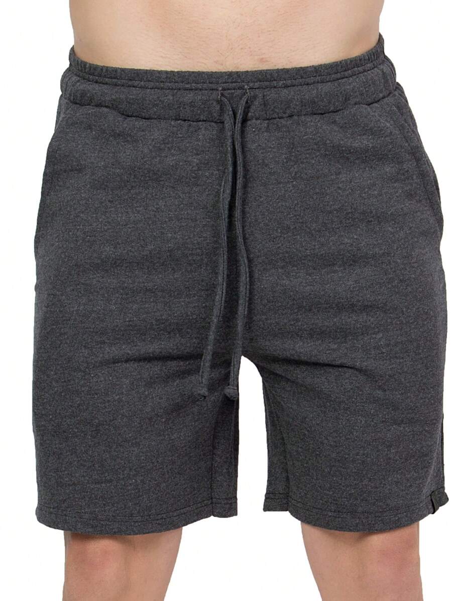 Men's Casual Gym Sweat Shorts - Gris Oscuro - Ver 1
