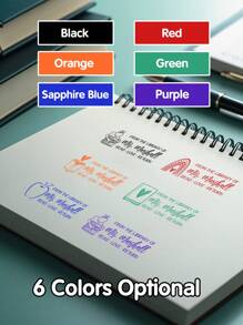 Ștampilă personalizată cu autocerneală și nume - Ștampilă personalizată de birou/afaceri pentru documente, corespondență, apreciere profesori, utilizare HR, cadou unic pentru șef, colegi, profesori, antreprenori, Ziua Îndrăgostiților, Ziua Mamei, Ziua Tatălui, zile de naștere, aniversări, absolvire, cadou pentru ea/el, articole esențiale pentru întreprinderi mici, cadou pentru Săptămâna aprecierii profesorilor, cadouri pentru evenimente corporate