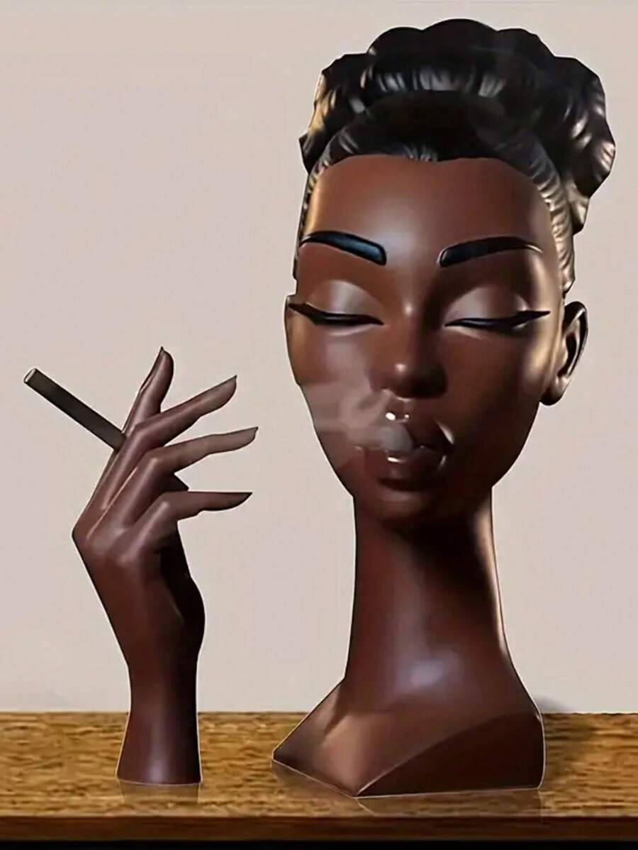 1个脸形香炉，房间装饰，适用于卧室、客厅，树脂材质，可放松身心，家居装饰，完美的节日礼物