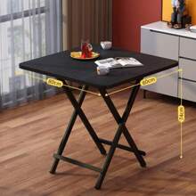 Folding Wooden Dining Table Foldable - Black Table( 74H*70W*70L cm ) - View 9