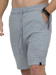 Men's Casual Gym Sweat Shorts - Grey - View 2