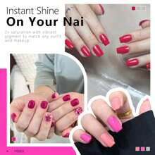 150 piezas/caja Uñas artificiales desmontables de la serie rosa para otoño e invierno, uñas postizas, suministros para uñas