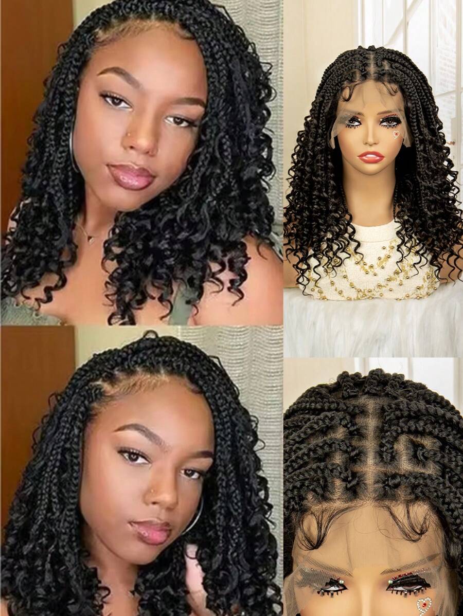 S SEDITTYHAIR 16 Inch Short Bohemian Box Braid Wig Bohemian Braid Wig ...
