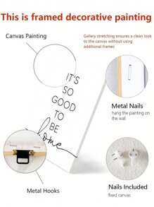 1幅无框帆布海报，“欢迎回家”励志语录帆布墙面装饰画，激励文字艺术海报