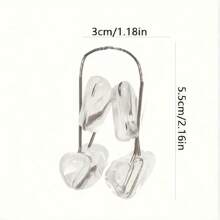 1pc/2pcs/3pcs/4pcs/5pcs This Transparent Double-Head Nose Clip Features A Dual-Tip Design That Fits Securely In Nostrils (Anti-Slip, No Falling Off) To Block Water During Swimming Or Snorkeling (Prevents Choking). - Multicolor - View 5