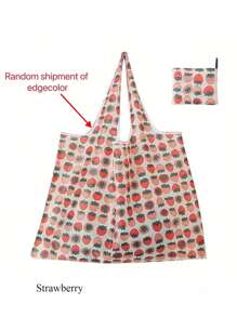 1 件动物水果购物袋杂货袋可折叠尼龙可洗超大可爱手提包购物用品可爱节日袋带手柄大号布礼品袋可爱杂货袋 - 彩色 - 查看 10