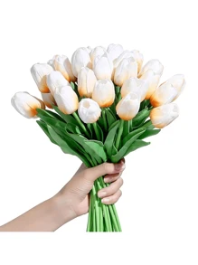12 pezzi di fiori di tulipano artificiali assortiti, rosa chiaro e bianco rosa, adatti per la decorazione di giardini esterni, decorazioni interne ed esterne, decorazione di vasi, piante finte, decorazione per tutte le stagioni, oggetti di decorazione per la stanza, decorazione floreale domestica, davanzale, portico, vaso da giardino interno ed esterno, decorazione per matrimoni e feste, forniture per feste di compleanno, regalo per la festa della mamma e del papà, decorazione in stile bohémien, accessori per composizioni floreali fai-da-te