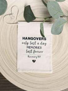 12pcs-Bachelorette Party Like Hangover Kit Bag Drawstring Wedding Welcome Holiday Survival Recovery Bridesmaid Gift Tote Bag Party Holiday Gift Bag Gold And Silver Jewelry Wrap Drawstring Bunched Print Bag Fall Decor Gift Bag,Drawstring Tool Bag Suitable For Wedding Bride Gifts, Hangover Survival Guests, Bridesmaids, Single Party Supplies,Christmas - Multicolor - View 4