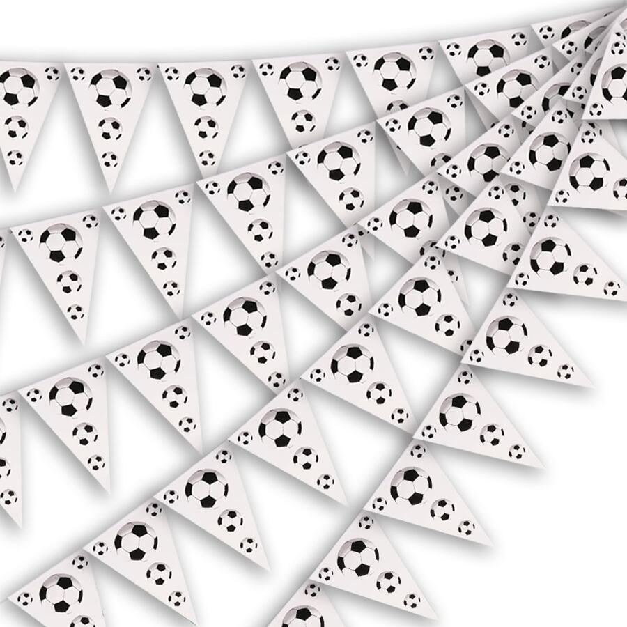 1 szt. Sportowy motyw piłkarski wzór baneru imprezowego, dekoracje piłkarskie, odpowiednie na przyjęcie urodzinowe, spotkania domowe, piknik na świeżym powietrzu, dekoracja podwórka