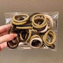 10/20/50/100 stuks effen rekbare haarelastiekjes paardenstaarthouder, modieuze haaraccessoires voor dagelijks gebruik zonder haarbeschadiging, elastische haarbanden, decoratie voor hoge paardenstaart, nieuwe zomerhoofddeksels 2025, idee voor een vakantiecadeau