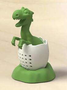 1pc Dinosaur Hatching Egg Silicone Tea Infuser - Reusable Strainer For Loose Tea/Herbs (3.8x2.4in), Whimsical Kitchen Decor & Practical Gift For Tea Lovers/Office Workers/Campers Back To School