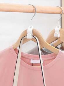 30PCS/20PCS Ganchos de cabide de suspensão multicamadas, ganchos organizadores de armários que economizam espaço para diferentes tipos de cabides, clipes conectores de cabides empilháveis