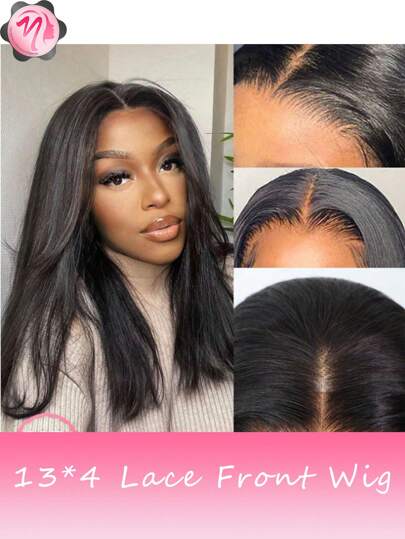 Pelucas mezcladas: una mezcla de cabello humano mezclado y peluca bob sintética. Peluca bob recta de cabello humano mezclado con encaje frontal de 13x4. Peluca con cierre de encaje de 13x4 de cabello humano mezclado con una densidad del 180% de cabello Remy. Pelucas con cabello humano mezclado previamente desbastado (pelucas bob de 6-16 pulgadas) Cabello mezclado