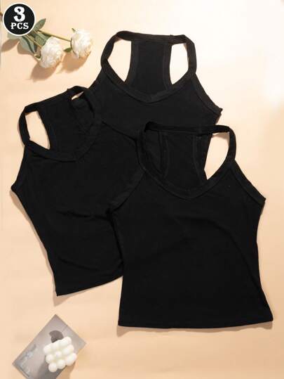 3件装女士背心，多功能，可作内搭或外穿，速干
