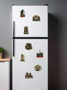 1pc 3D Architectural Landmark Fridge Magnet, Scenic Spots Travel Souvenir Decorative Magnets From Different Countries And Regions, Interesting Craft Decoration Gifts Birthday Graduation