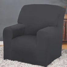 Sofa Protector Cover For 1-Seater Armchair Glued - Black - View 3