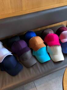 Unisex Adult Basic Plain Cap Adjustable Curved Brim In Colors - 黑色 - 查看 4