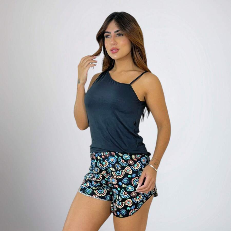 Baby Doll Suede Clara Pijama Conforto Roupa de Dormir Lingerie Feminina