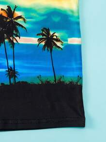 Youngboys Tropical Floral Print Sleeveless Tank Top, Suitable For Summer Beach And Holiday Wear - Multicolor - View 5