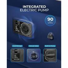 Single Inflatable Mattress, Air Bed With A Built-In Electric Pump, Self-Inflation/Deflation Blow Up Airbed For Guest, Camping & Home Use 191x99x46cm