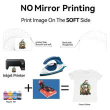 20 - Sheet Pack Of A4 Inkjet Heat Transfer Paper - For Customizing Fabrics - 白色 - 查看 4