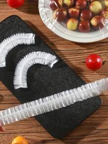 200 pièces Ensemble jetable de pellicule plastique et de bonnet de douche, Couvercle réutilisable en plastique PE pour boîte alimentaire, Pellicule plastique transparente, Sac en film PE, Couvercle jetable élastique pour bol, Convient pour la conservation des aliments, le réfrigérateur, les restes, les fruits, le pique-nique, le barbecue - Fournitures de cuisine de haute qualité, Couvercles élastiques et ajustables en plastique pour bol, Sacs d'emballage universels pour la cuisine anti-odeur, anti-fuite et anti-poussière, Couvercle pour congélateur