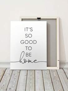 1幅无框帆布海报，“欢迎回家”励志语录帆布墙面装饰画，激励文字艺术海报