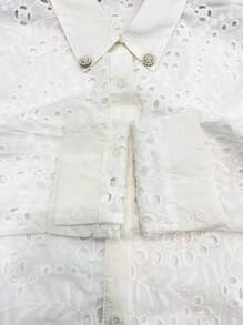 Leze Shirt With Collar Detail/E066 - White - View 2