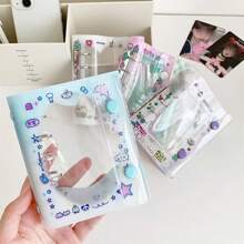 Cartoon M5 Ring-Binder Album, Student Idol Card & Instant Photo Album, Refillable DIY Scrapbook, Mini Loose-Leaf Photo Album, M5 Idol Card Collection Set, Back To School - Multicolor - View 2