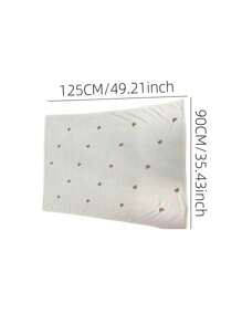 1pc Cute Bear Head Fleece Blanket, Lightweight Stroller Cover Quilt, Embroidered Children's Nap Blanket, Suitable For Spring And Autumn