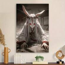 Framed Canvas Wall Art, Gentle Deer Anime Bunny Girl Poster, Versatile Indoor/Outdoor Decor For Home Office, Living Room, Bedroom, Classroom - Ideal New Year Gift, Bedroom Decor | Art Deco Style | Durable Canvas Material