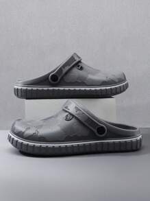 Nieuwe herenpantoffels (2025), modieuze, veelzijdige muiltjes met kaartprint en retrolook, slippers voor buiten, werk, reizen, jungle-avonturen, zachte, dikke EVA-zool met Engelse print, ademend en geperforeerd, maat 40-47, schoenen met antislipzool, slijtvast, holle ruimte, indoor gym, kantoor, chef-koksschoenen, schoenen voor buitensporten, strand, resort, feest, herensandalen voor buiten, wandelen in de Gobi-woestijn