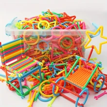 100/200pcs Magic Wand Construction Blocks Set - Children Building Blocks DIY Toy, Educational Construction Playset, Unleash Kids Imagination, Engineering Kit, Multi-Color & Shapes, Perfect Gift For Birthday, Holiday, Party, Puzzle Building Toy