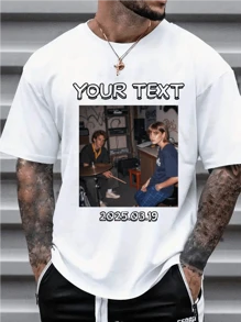 Bedrucktes Herren T-Shirt in Große Größen, Vintage Stil der Straße, selbstbewusst & unentschuldigend: Bedruckte T-Shirts mit Ihren Texten/Fotos für große Kerle, die die Straßen beherrschen - Ihre Nachricht, Ihr Foto (bis 6XL), vielseitig einsetzbar für Fitnessstudio/Club/Hip Hop etc.