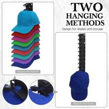 1pc Hat Storage Rack Is Suitable For Wall Baseball Caps Wall Hat Rack Can Accommodate 18 Hat Racks Storage Storage Rack Hooks Display Walls Suitable For Doors Closets Dedroom Father's Day Gifts