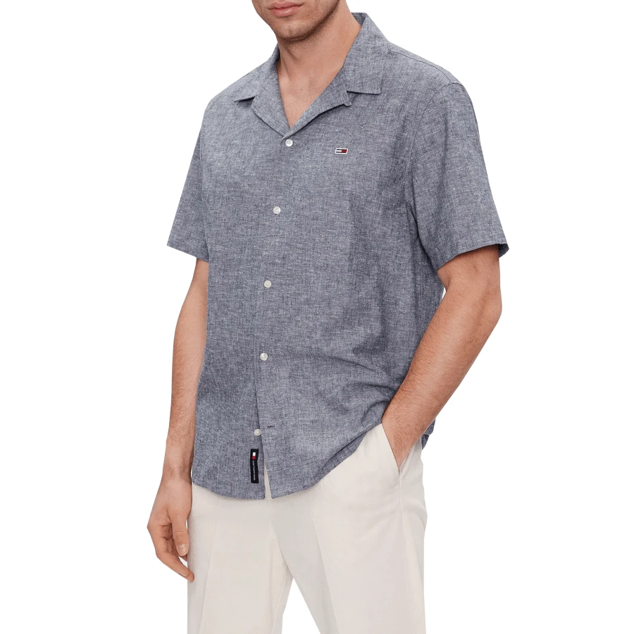 Tommy Hilfiger TJM LINEN BLEND CAMP - Dark Blue - View 1